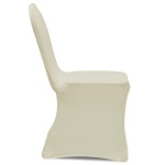 vidaXL Huse elastice pentru scaun, 24 buc., crem