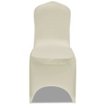 vidaXL Huse de scaun elastice, 30 buc., crem vidaXL Huse de scaun elastice, 30 buc., crem