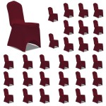 vidaXL Huse elastice pentru scaun, 30 buc., vișiniu vidaXL Huse elastice pentru scaun, 30 buc., vișiniu