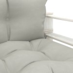 vidaXL Canapea de grădină din paleți, perne gri taupe, lemn vidaXL Canapea de grădină din paleți, perne gri taupe, lemn