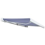 vidaXL Copertină motorizată tip casetă, albastru și alb, 350 x 250 cm vidaXL Copertină motorizată tip casetă, albastru și alb, 350 x 250 cm