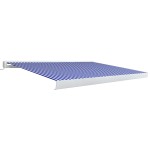 vidaXL Copertină motorizată tip casetă, albastru și alb, 400 x 300 cm vidaXL Copertină motorizată tip casetă, albastru și alb, 400 x 300 cm