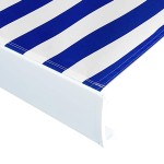 vidaXL Copertină motorizată tip casetă, albastru și alb, 500 x 300 cm vidaXL Copertină motorizată tip casetă, albastru și alb, 500 x 300 cm