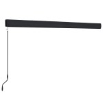vidaXL Copertină manuală tip casetă, albastru și alb, 400 x 300 cm