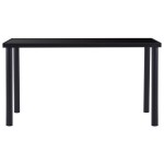 vidaXL Set mobilier de bucătărie, 7 piese, negru, piele ecologică
