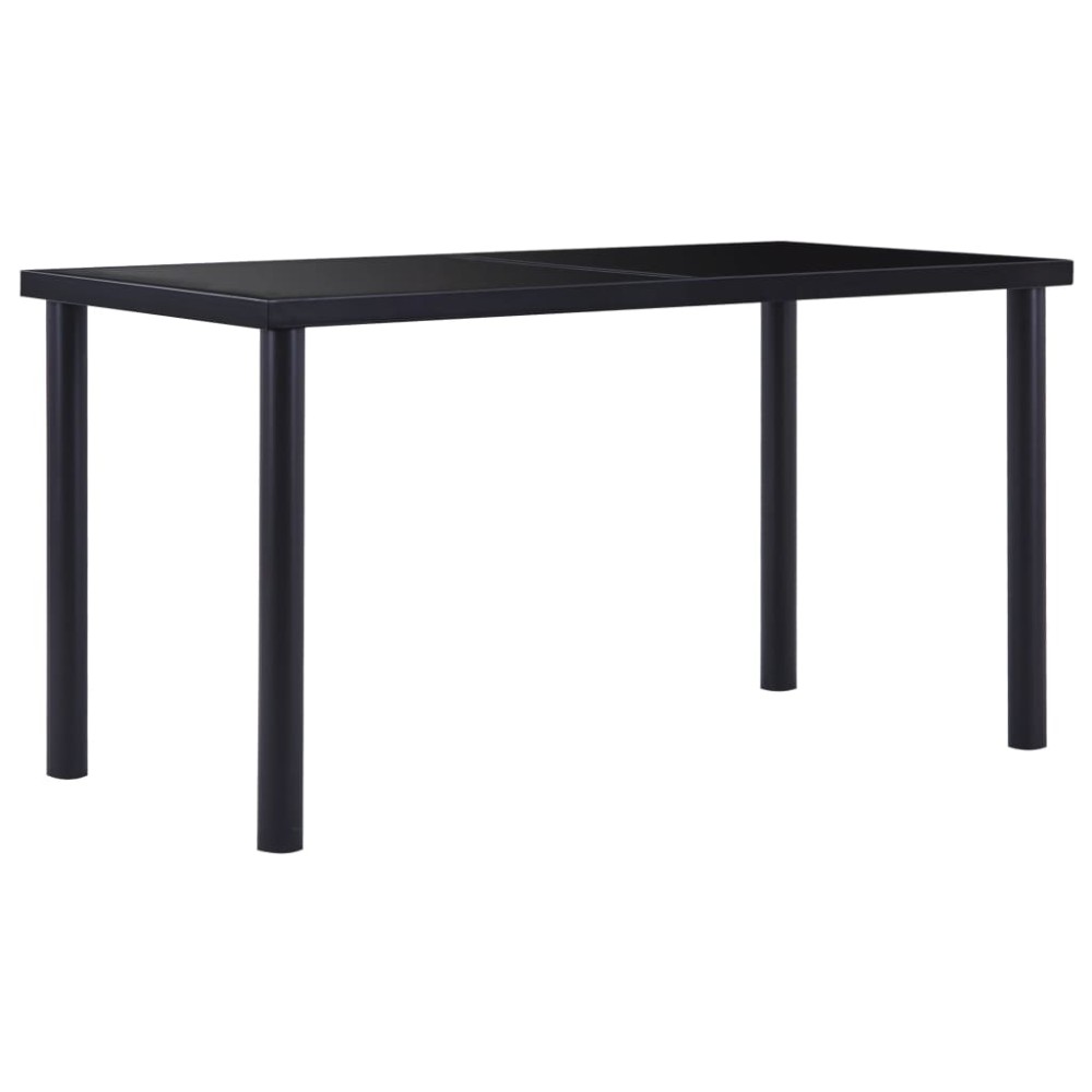 vidaXL Set mobilier de bucătărie, 5 piese, negru, piele ecologică