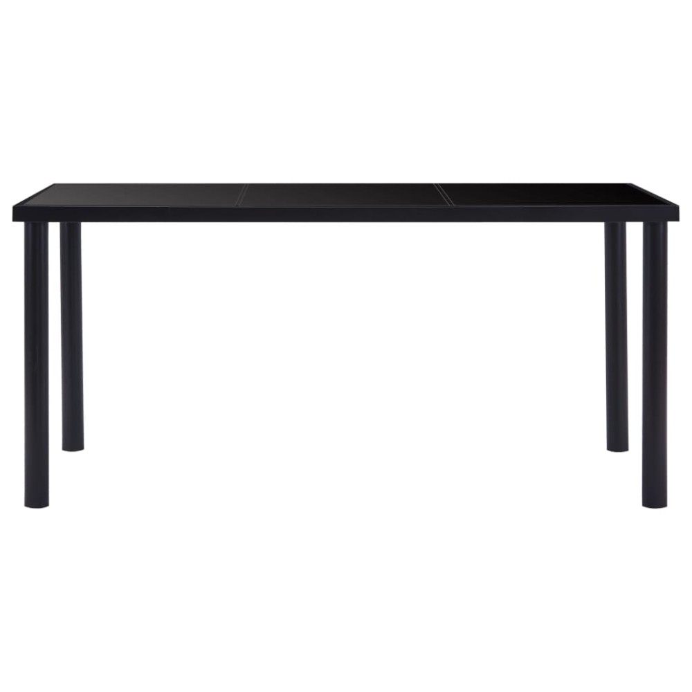 vidaXL Set mobilier de bucătărie, 7 piese, negru, piele ecologică