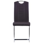 vidaXL Set mobilier de bucătărie, 9 piese, maro, piele ecologică