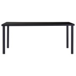 vidaXL Set mobilier de bucătărie, 9 piese, negru, piele ecologică vidaXL Set mobilier de bucătărie, 9 piese, negru, piele ecologică