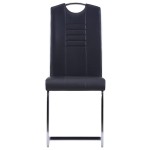 vidaXL Set mobilier de bucătărie, 9 piese, negru, piele ecologică vidaXL Set mobilier de bucătărie, 9 piese, negru, piele ecologică