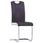vidaXL Set mobilier de bucătărie, 9 piese, maro, piele ecologică vidaXL Set mobilier de bucătărie, 9 piese, maro, piele ecologică