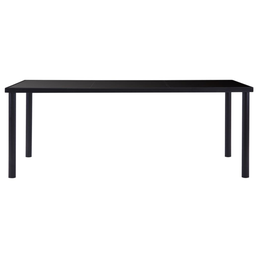 vidaXL Set mobilier de bucătărie, 11 piese, negru, piele ecologică