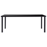 vidaXL Set mobilier de bucătărie, 11 piese, negru, piele ecologică vidaXL Set mobilier de bucătărie, 11 piese, negru, piele ecologică