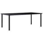 vidaXL Set mobilier de bucătărie, 11 piese, negru, piele ecologică vidaXL Set mobilier de bucătărie, 11 piese, negru, piele ecologică