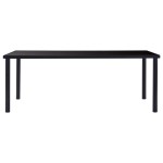 vidaXL Set mobilier de bucătărie, 9 piese, negru, piele ecologică vidaXL Set mobilier de bucătărie, 9 piese, negru, piele ecologică