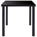 vidaXL Set mobilier de bucătărie, 9 piese, negru, piele ecologică vidaXL Set mobilier de bucătărie, 9 piese, negru, piele ecologică
