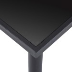 vidaXL Set mobilier de bucătărie, 9 piese, negru, piele ecologică vidaXL Set mobilier de bucătărie, 9 piese, negru, piele ecologică