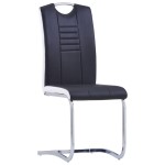 vidaXL Set mobilier de bucătărie, 9 piese, negru, piele ecologică vidaXL Set mobilier de bucătărie, 9 piese, negru, piele ecologică