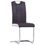 vidaXL Set mobilier de bucătărie, 9 piese, maro, piele ecologică vidaXL Set mobilier de bucătărie, 9 piese, maro, piele ecologică