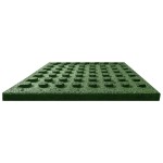 vidaXL Plăci de protecție la cădere 12 buc, verde, 50x50x3 cm, cauciuc