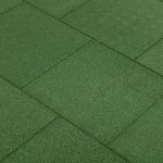 vidaXL Plăci de protecție la cădere 18 buc, verde, 50x50x3 cm, cauciuc vidaXL Plăci de protecție la cădere 18 buc, verde, 50x50x3 cm, cauciuc