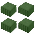 vidaXL Plăci de protecție la cădere 24 buc, verde, 50x50x3 cm, cauciuc vidaXL Plăci de protecție la cădere 24 buc, verde, 50x50x3 cm, cauciuc