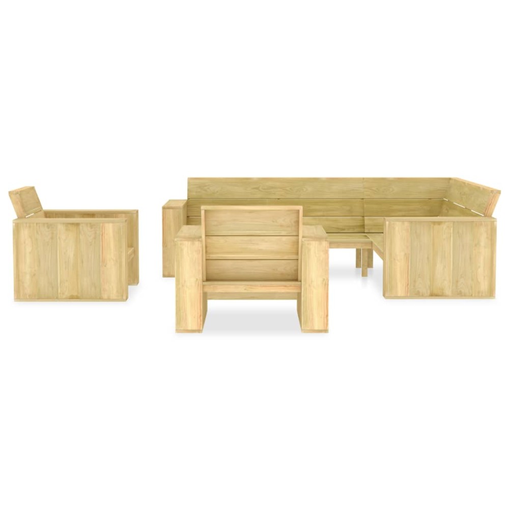 vidaXL Set mobilier de grădină, 4 piese, lemn de pin tratat