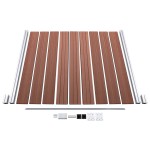 vidaXL Set panouri gard, 2 pătrate + 1 oblic, maro, 446x186 cm, WPC