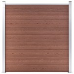 vidaXL Set panouri gard, 4 pătrate + 1 oblic, maro, 792x186 cm, WPC