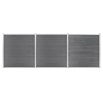 vidaXL Gard de grădină, gri, 526 x 186 cm, WPC vidaXL Gard de grădină, gri, 526 x 186 cm, WPC