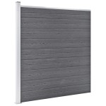 vidaXL Gard de grădină, gri, 699 x 186 cm, WPC vidaXL Gard de grădină, gri, 699 x 186 cm, WPC