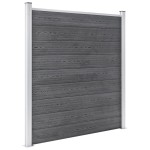 vidaXL Gard de grădină, gri, 699 x 186 cm, WPC vidaXL Gard de grădină, gri, 699 x 186 cm, WPC