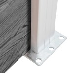 vidaXL Set panouri gard, 5 pătrate + 1 oblic, gri, 965 x 186 cm, WPC