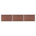 vidaXL Gard de grădină, maro, 526 x 106 cm, WPC vidaXL Gard de grădină, maro, 526 x 106 cm, WPC