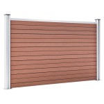 vidaXL Gard de grădină, maro, 526 x 106 cm, WPC vidaXL Gard de grădină, maro, 526 x 106 cm, WPC
