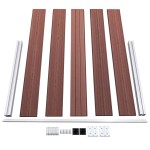 vidaXL Gard de grădină, maro, 872 x 106 cm, WPC vidaXL Gard de grădină, maro, 872 x 106 cm, WPC