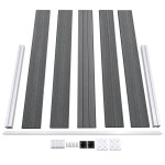 vidaXL Gard de grădină, gri, 353 x 106 cm, WPC vidaXL Gard de grădină, gri, 353 x 106 cm, WPC