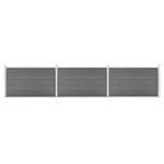 vidaXL Gard de grădină, gri, 526 x 106 cm, WPC vidaXL Gard de grădină, gri, 526 x 106 cm, WPC