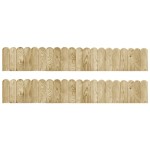 vidaXL Role de bordură, 2 buc., 120 cm, lemn de pin tratat