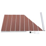 vidaXL Set panouri gard, 1 pătrat + 1 oblic, maro, 273x186 cm, WPC