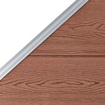 vidaXL Set panouri gard, 1 pătrat + 1 oblic, maro, 273x186 cm, WPC