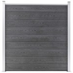 vidaXL Set panouri gard, 1 pătrat + 1 oblic, gri, 273x186 cm, WPC