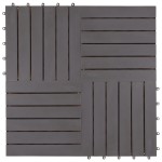 vidaXL Plăci pardoseală, 20 buc., gri, 30x30 cm, lemn masiv de acacia