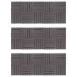 vidaXL Plăci pardoseală, 30 buc., gri, 30x30 cm, lemn masiv de acacia vidaXL Plăci pardoseală, 30 buc., gri, 30x30 cm, lemn masiv de acacia