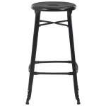 vidaXL Scaune de bar, 4 buc., negru, plastic