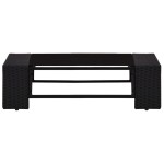 vidaXL Set mobilier de grădină, 5 piese, negru, poliratan vidaXL Set mobilier de grădină, 5 piese, negru, poliratan