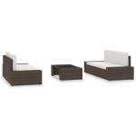 vidaXL Set mobilier de grădină, 5 piese, maro, poliratan vidaXL Set mobilier de grădină, 5 piese, maro, poliratan