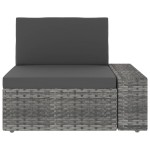 vidaXL Set mobilier de grădină, 5 piese, gri, poliratan vidaXL Set mobilier de grădină, 5 piese, gri, poliratan