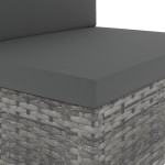 vidaXL Set mobilier de grădină, 5 piese, gri, poliratan vidaXL Set mobilier de grădină, 5 piese, gri, poliratan