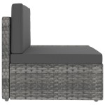 vidaXL Set mobilier de grădină, 4 piese, gri, poliratan vidaXL Set mobilier de grădină, 4 piese, gri, poliratan